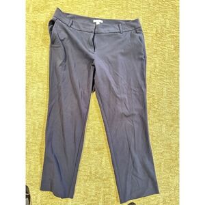 New York & Company Womens Navy Blue Straight Leg Dress Pants Trousers Size 14
